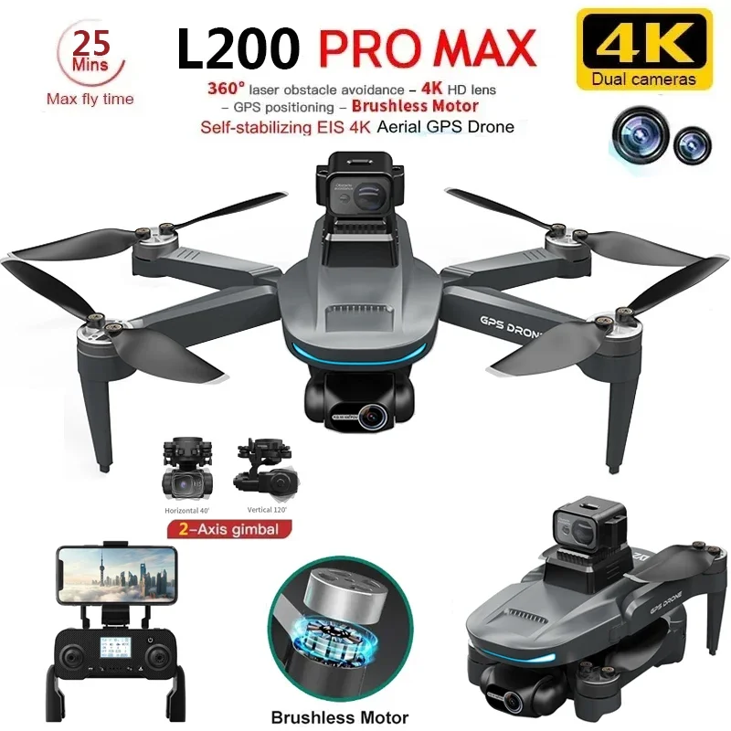 L200 PRO MAX Drone 4K 2-Axis P - Drone Gps Module review and price