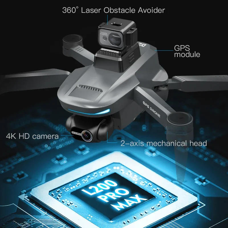 L200 PRO MAX Drone 4K 2-Axis P - Drone Gps Module review and price