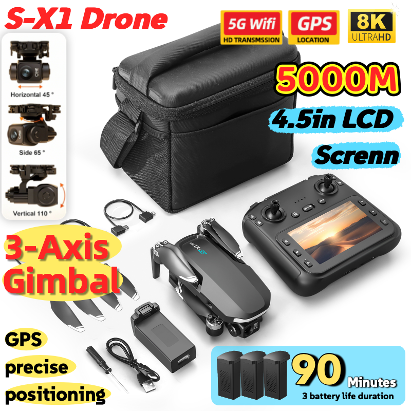 S-X1 MAX GPS Drone with 3-Axis - Drone Gps Mount review and price