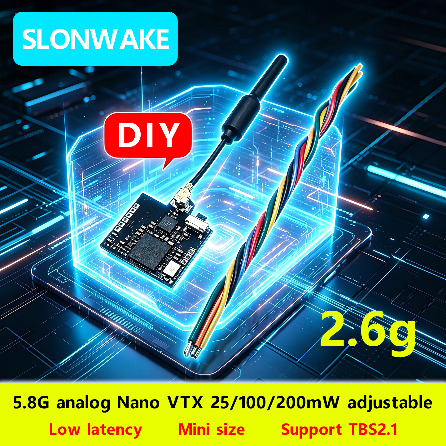 SLONWAKE Nano 5.8G 48CH 200mW  - Drone Transmitter review and price