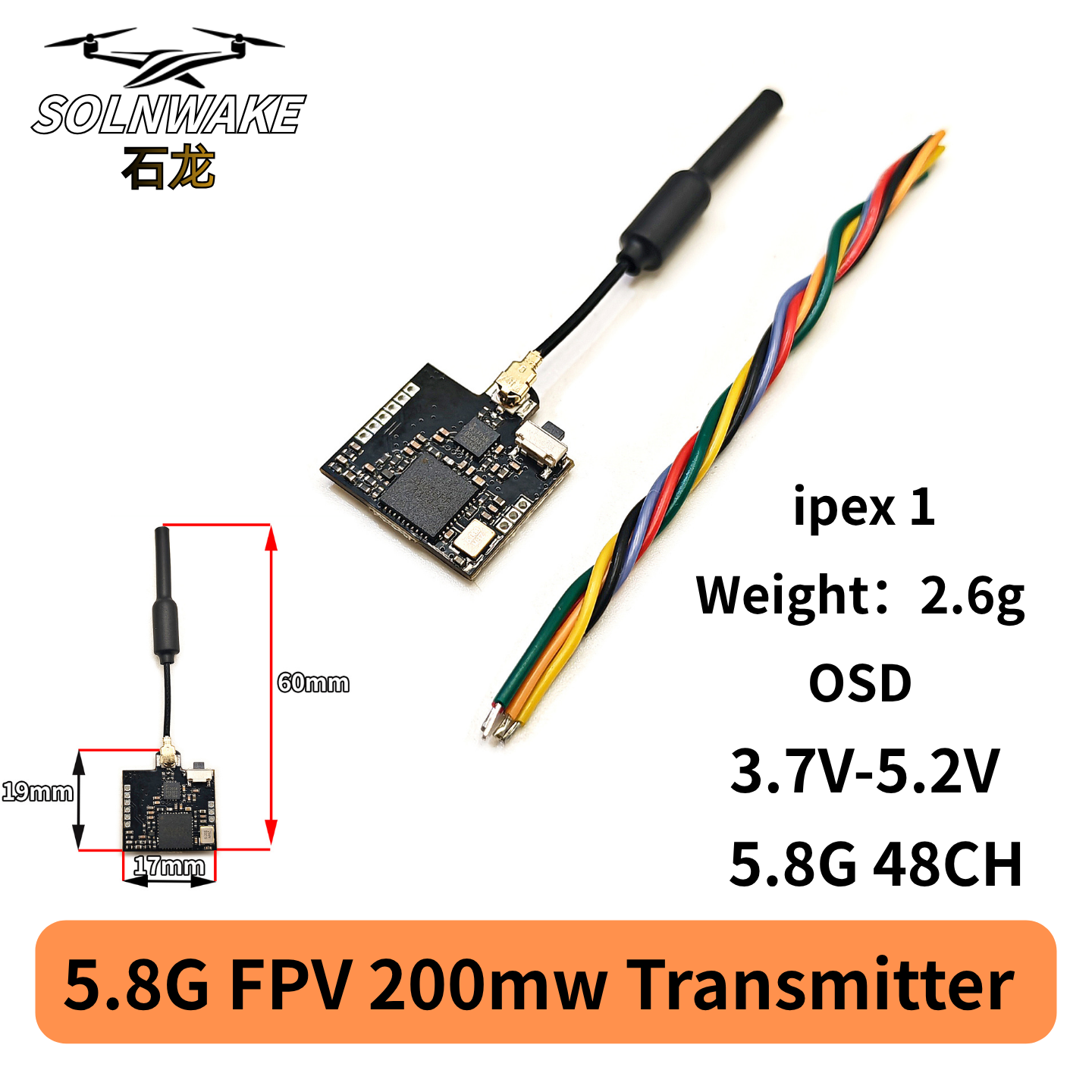 SLONWAKE Nano 5.8G 48CH 200mW  - Drone Transmitter review and price
