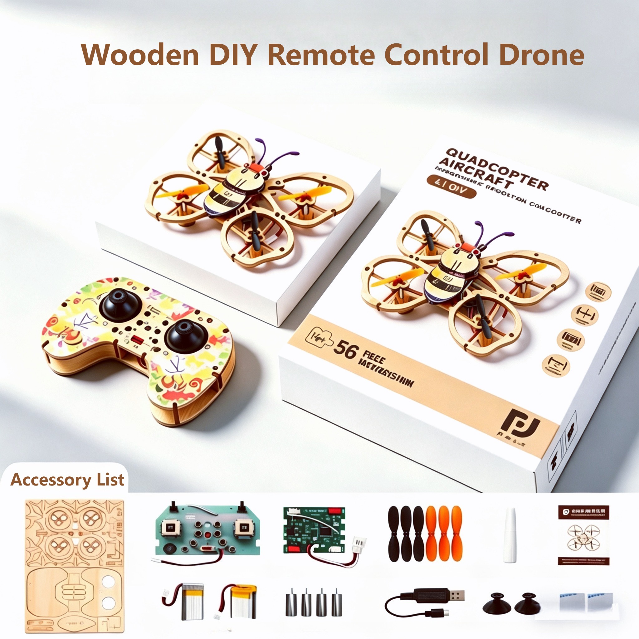 2026 New Wooden DIY Assembled  - Drone Battery review and price