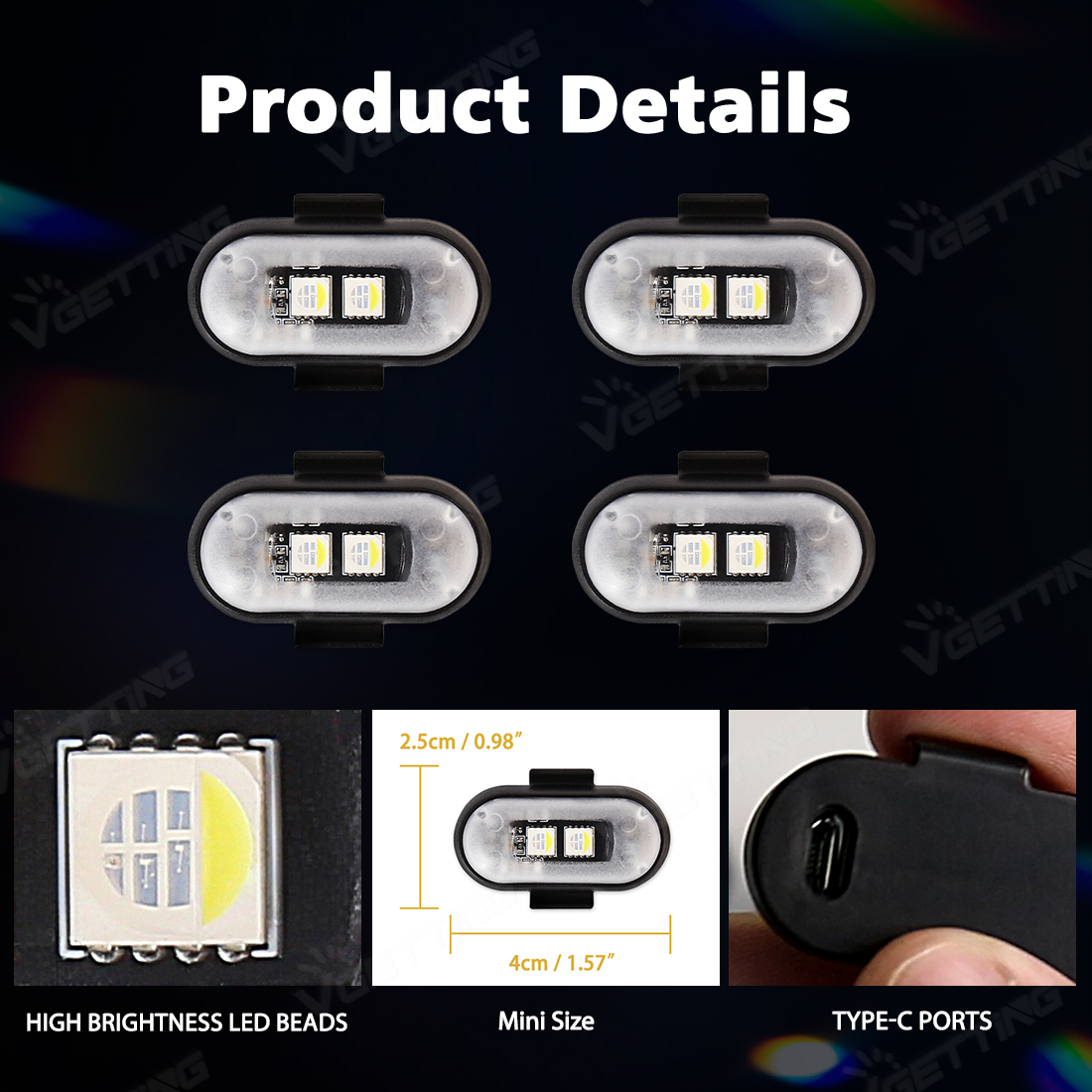 4Pcs Mini Drone Strobe Light 8 - Drone Led Light review and price